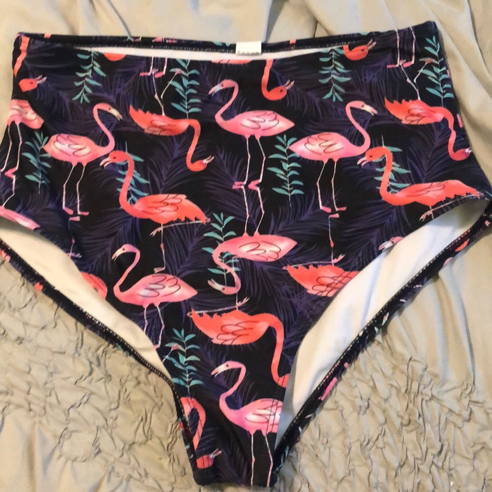 NWOT high waisted flamingo bikini bottoms